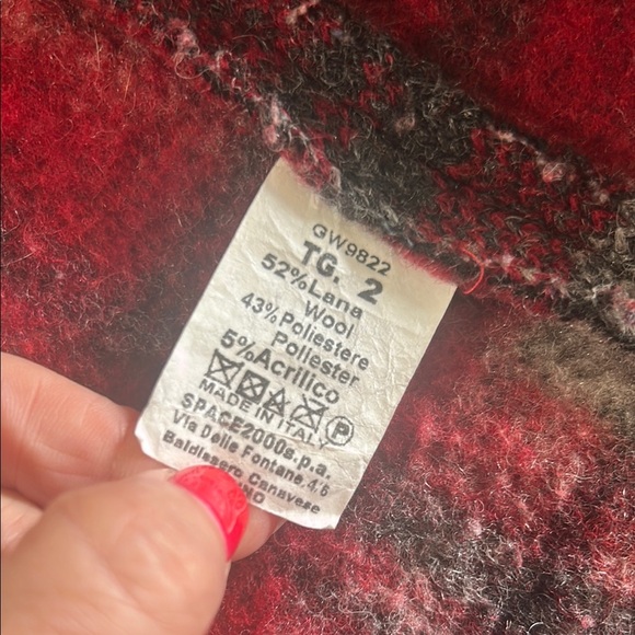 Bomboogie Italian Black wool Pea Coat size 2 - Picture 12 of 15